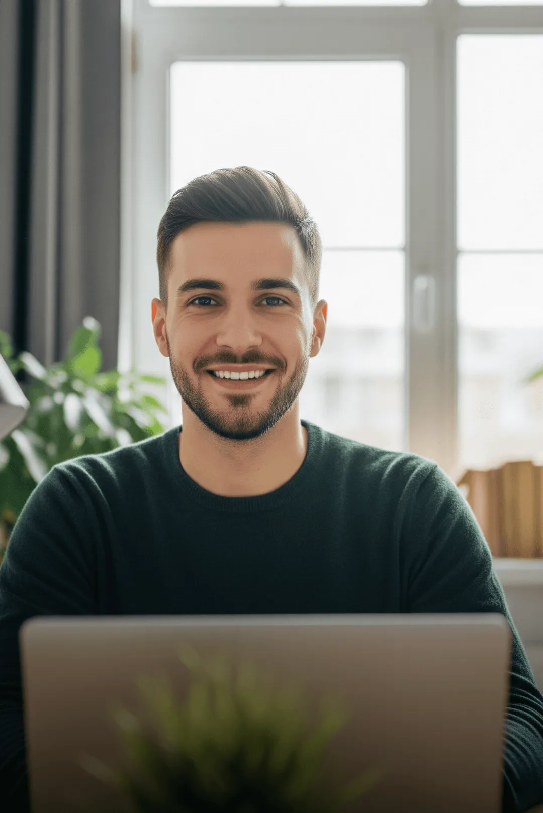 A CSP Control Center customer at their desk