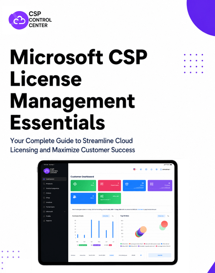 Microsoft CSP License Management Essentials ebook cover