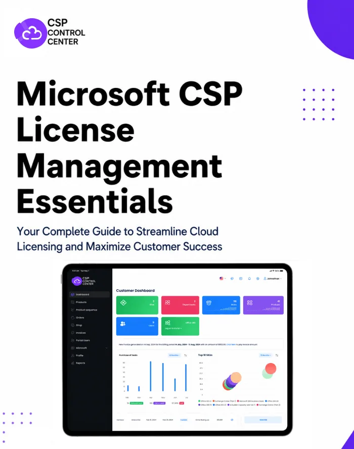 Microsoft CSP License Management Essentials ebook cover